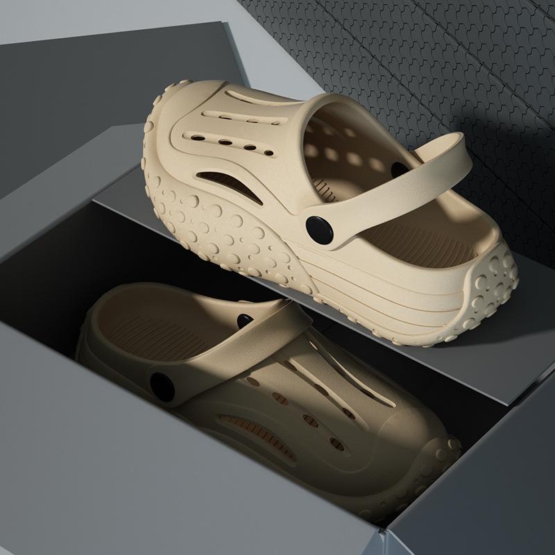 Модные летние мужские шлепанцы Comwarm с отверстиями, модные дышащие полые сандалии, мужские модные сандалии-кроссовки, уличная легкая пляжная обувь