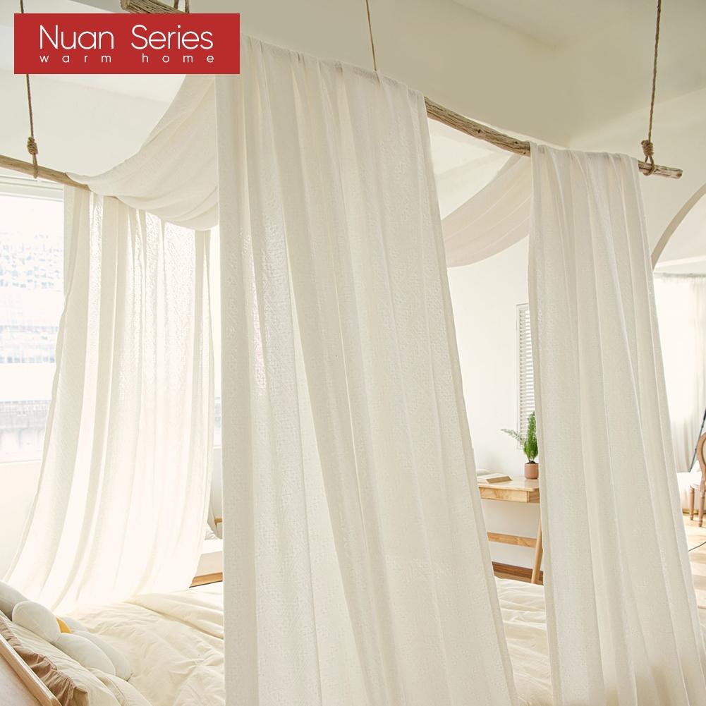 1 шт., белая элегантная занавеска для кровати, мягкая, простая и стильная кровать, прозрачная противомоскитная ткань для спальни, постельные принадлежности серии Nuan