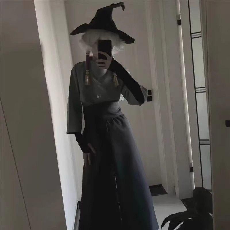 Гранд Хаятт СК Скай: Костюм для косплея волшебника из сезона пророчеств «Дети Света» - брюки самурая и плащ летучей мыши