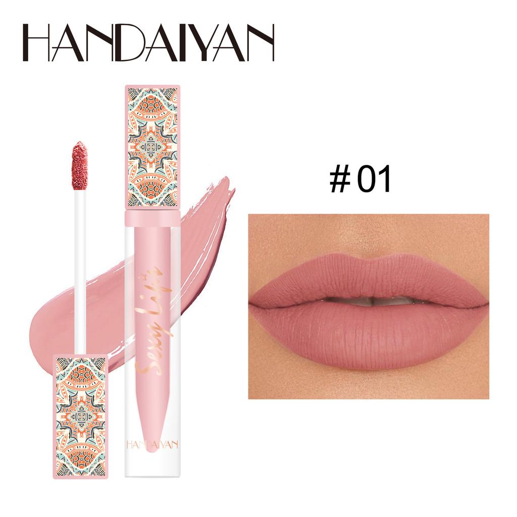 HANDAIYAN Ferskillende Beker Mat, Soft Mist Lip Ggzevel Samia Styl Long Lipgloss