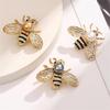 Charming Rhinestone Pearl Bee Brooch - Elegant Insect Pin Corsage Accessory