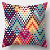 Colorful Geometric and PolkaDot Printed Pillowcases Pattern Cushion Cover Suitable for Sofa Bedroom Car Pillow Cover