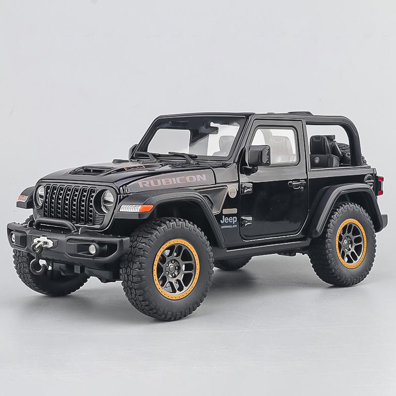 1:18 Jeep Wrangler Rubicon Off Road SUV Alloy Diecast Model Car High Simulation Home Trendy Ornaments Collection Hobby Gifts Toy ALS1