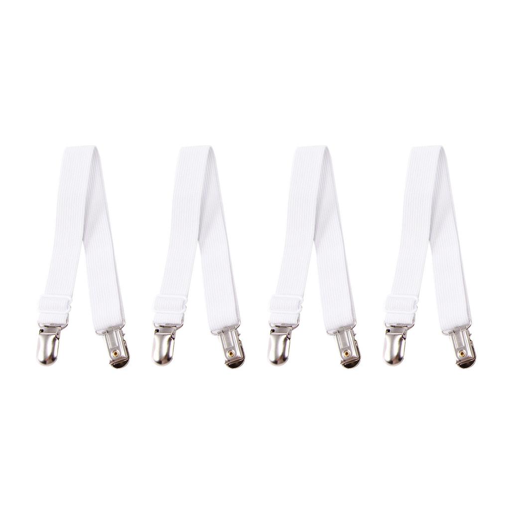 4 шт. Крепления для простыней, Эластичные, для наматрасника, одеял, Двусторонние зажимы, Органайзеры-захваты, Подтяжки для покрывала, Шнур-застежка