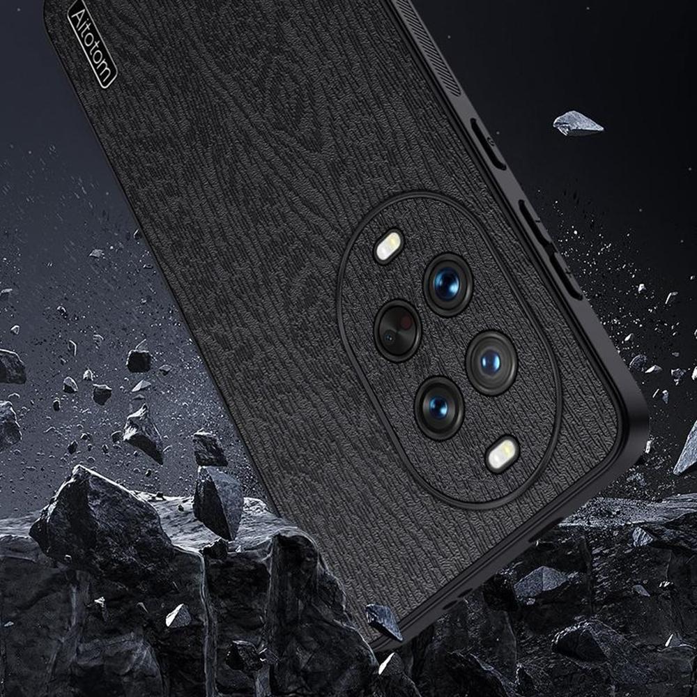 For Huawei nova 14 Pro 5G Case Wood Texture PU Leather Coated PC TPU Phone Cover