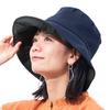 CHARM Wearable Parasol Rare UV Protection Blackout Hat Hat Summer 99.9% [Free Size/Navy] Women's