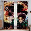 Аниме Японский Мультфильм Печатные Оконные Шторы Ресторан Семейная Комната Спальня Светоблокирующие Теплоизоляционные Декоративные Шторы 2 Штуки