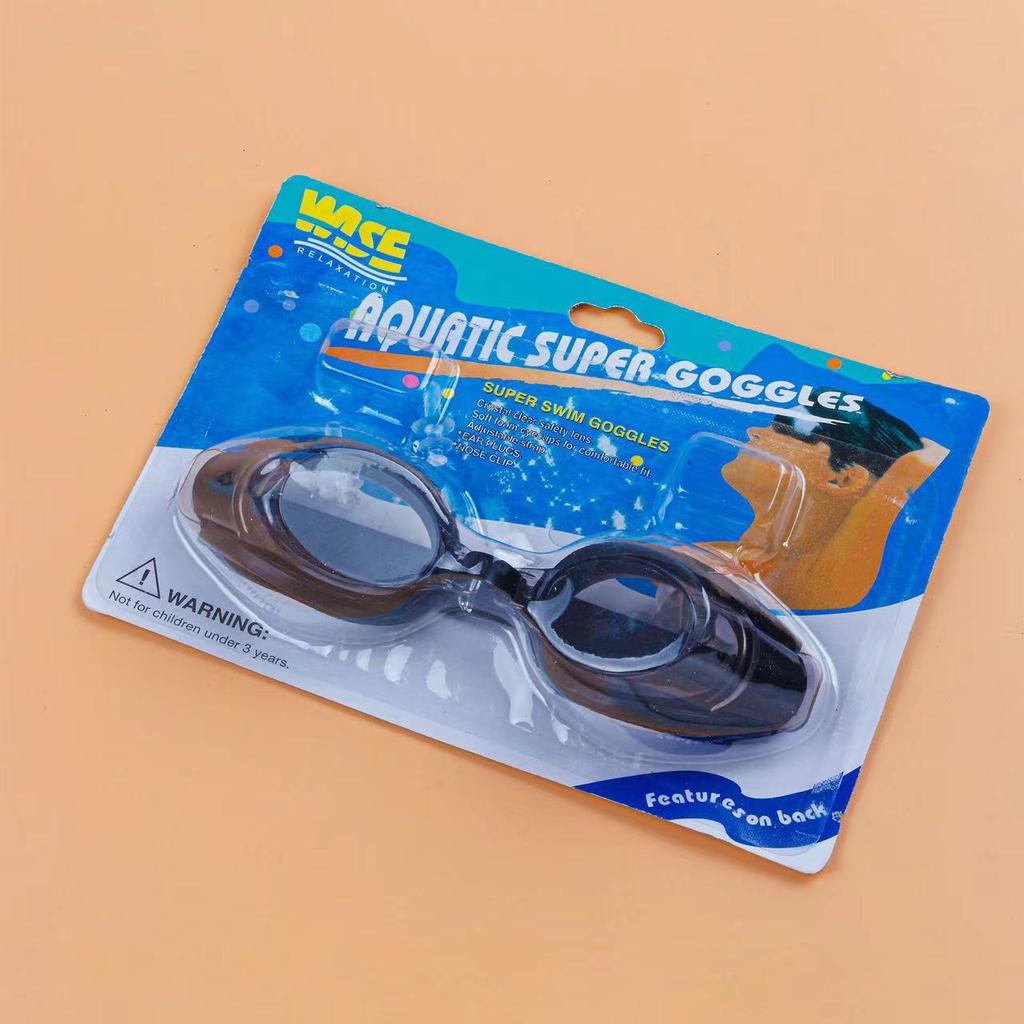 Противотуманные прозрачные очки для плавания, очки для дайвинга для взрослых и детей, бесплатные беруши с зажимом для носа, регулируемая эластичность