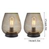 Freeshipping Birdcage Shape Table Lamp Cordless Battery Lamp Nordic Brown Decorative Indoor Light