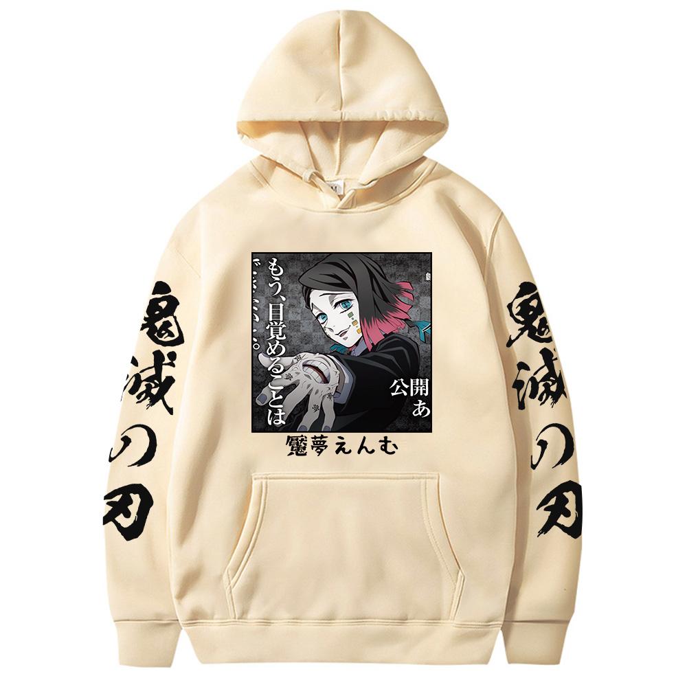 Аниме Demon Slayer Толстовка Enmu с принтом Мужская модная толстовка с капюшоном уличная одежда повседневные толстовки Sudaderas толстовка