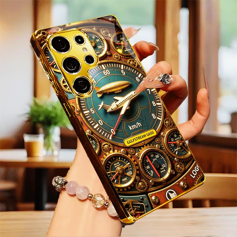 Чехол для телефона с винтажными авиационными приборами s26 ultra case s25 ultra case стекло для Samsung Galaxy S26 S25 S24 S23 S22 FE Ultra Plus