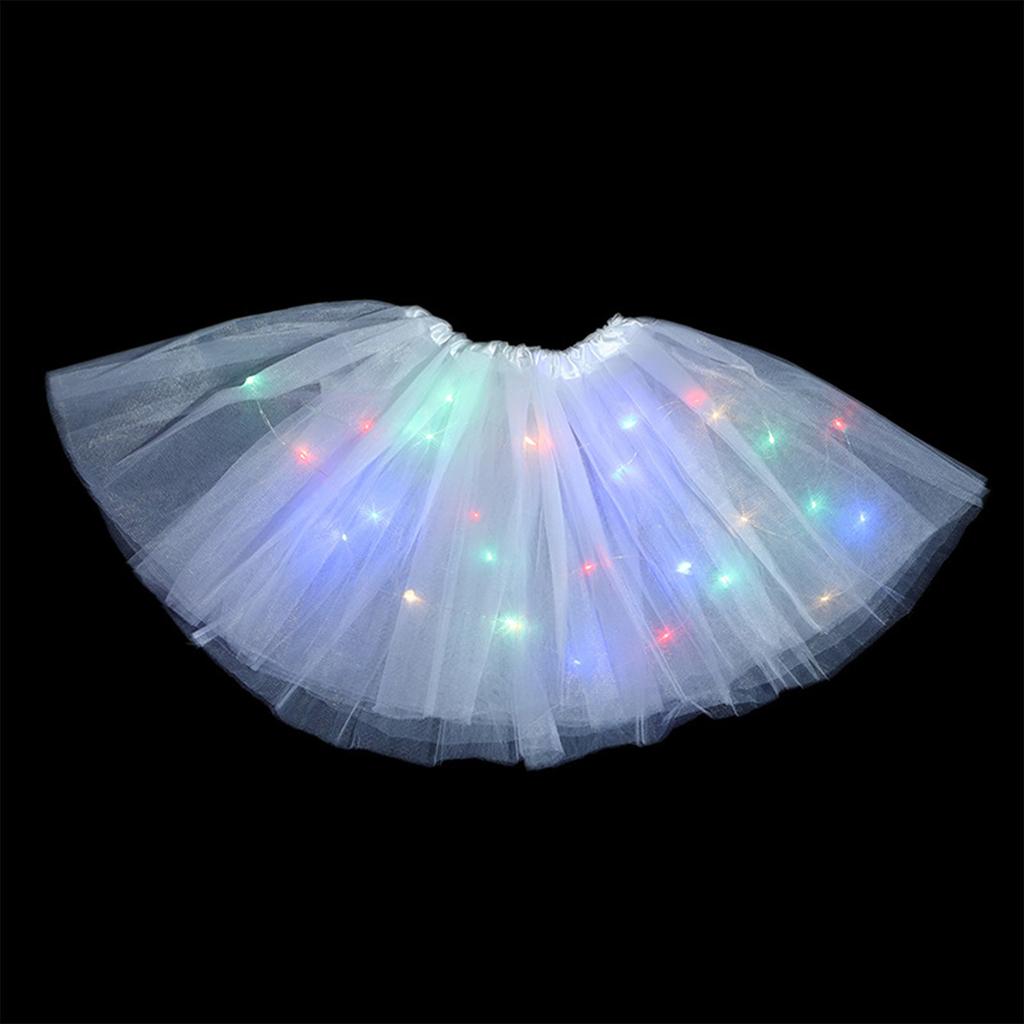 Детская светящаяся юбка из пряжи, балетная юбка, танцевальные костюмы, юбка из пряжи, реквизит для выступлений, светодиодные костюмы