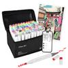 Illustration Marker Set with Free Alcohol Markers for and Manga Brush Type 80-Color App, Adults, Kids, Artists,