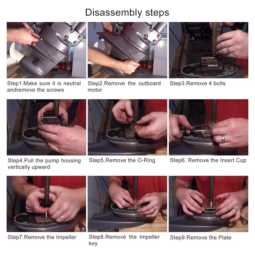 61N-W0078-11 Комплект для ремонта крыльчатки водяного насоса для Yamaha 4-тактный F25 25 л.с. 2-тактный C30 Подходит для моделей: 61N-W0078, 61N-W0078-00