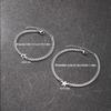 Goth Vintage Cool Matching Relationship Bracelets Y2K Star Pendant Beaded Silver Color Chain  for Women Men Aesthetic Jewely Accessory