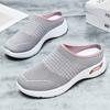 Mom Shoes for Women In Summer New Half-slippers Soft Sole One-foot Lazy Shoes Mesh Casual Shoes Breathable Shallow Mouth Shoes