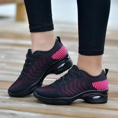 Модная танцевальная обувь Современная квадратная женская обувь для танцев для женщин Тренировки Спортзал Бальные танцы Девочки Джазовые кроссовки Плетеная спортивная обувь