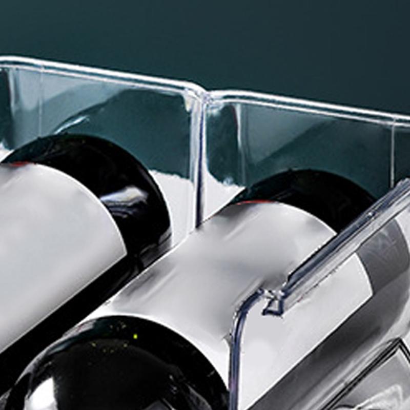 Wine Organizer Stackable Plastic Transparent Water Bear Bottle Holder Rack for Home Display 2 Bottles Transparent