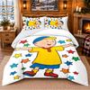 Caillou Pattern Bedding 3Pcs Set Bed Sheet And Pillowcases For Indoor Bedroom