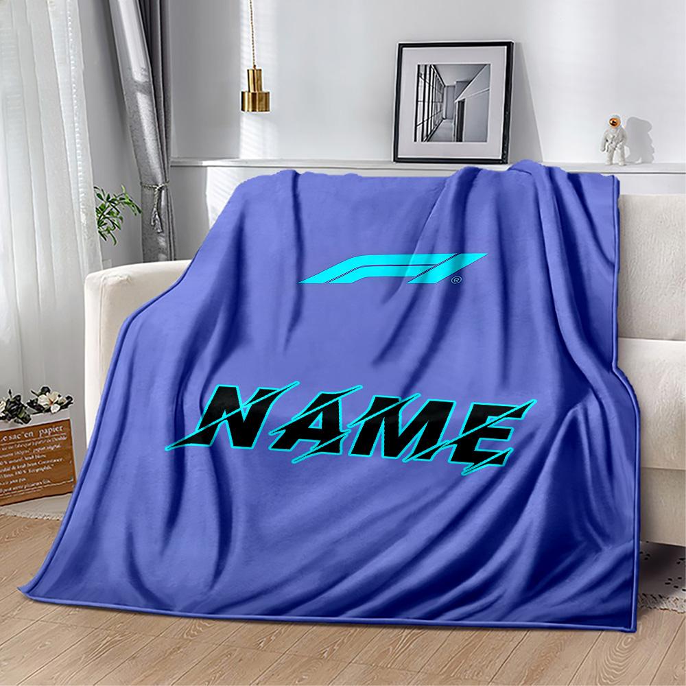 F1 Dreams Personalized Text Blanket Throw Personalized Blanket Soft Warm Cozy Suitable for Nap Sofa Couch Office Chair Ideal for All Seasons