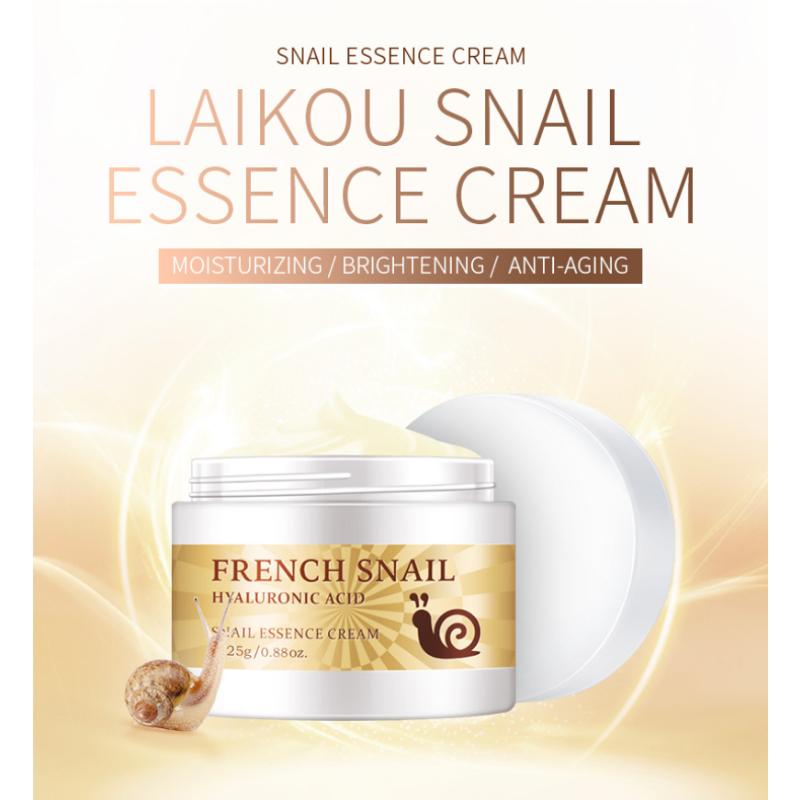 LAIKOU Snail Essence Facial Cream Anti Wrinkle Anti Aging Moisturizing Repairing (25g)