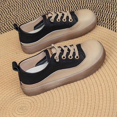 Модные женские кроссовки GKTINOO 2025 Весна Новые лоферы из натуральной кожи Женская повседневная обувь на шнуровке Женская обувь для медсестер Большой размер