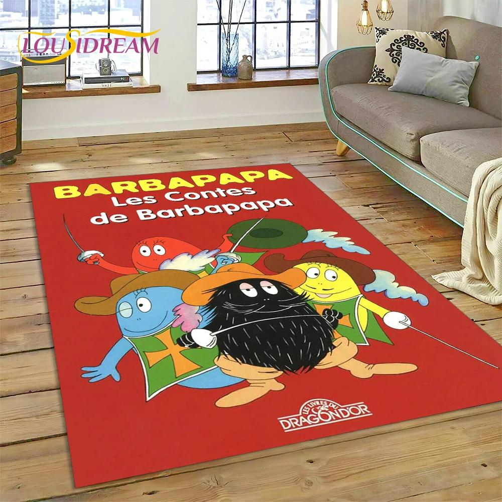 3D мультфильм Les Barbapapa Family HD ковер ковер для гостиной спальни домашний декор, напольный коврик нескользящее украшение для дивана детский подарок