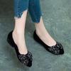 Bow Rhinestone Single Shoes 2025 Spring New Shallow Mouth Women's Shoes Pointed Women's Single Shoes One Pedal Work Shoes Thick Heel