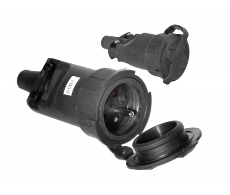 Gniazdo Przenośne Gumowe Z/U 16A 250V Ip65 D.3149