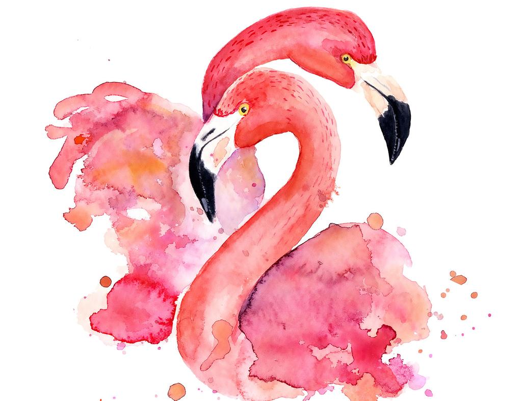 Szklana Płyta Deska Do Krojenia 52X40 Flamingi