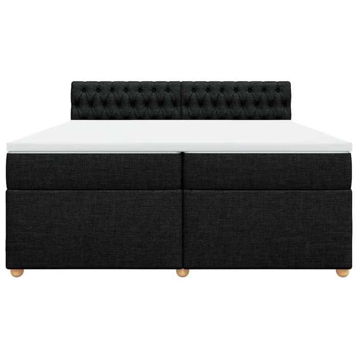 Maison Exclusive - Sommier à lattes de lit avec matelas Noir 200x200 cm Tissu