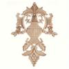 1Pc Wooden Carved Onlay Appliques Wood Carving Decal Unpainted Furniture Bed Door Cabinet Decor(29x26cm/11.42x10.24inch)