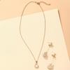 Clavicle Chain, Premium Titanium Steel Pendant Earrings Set with Accessories