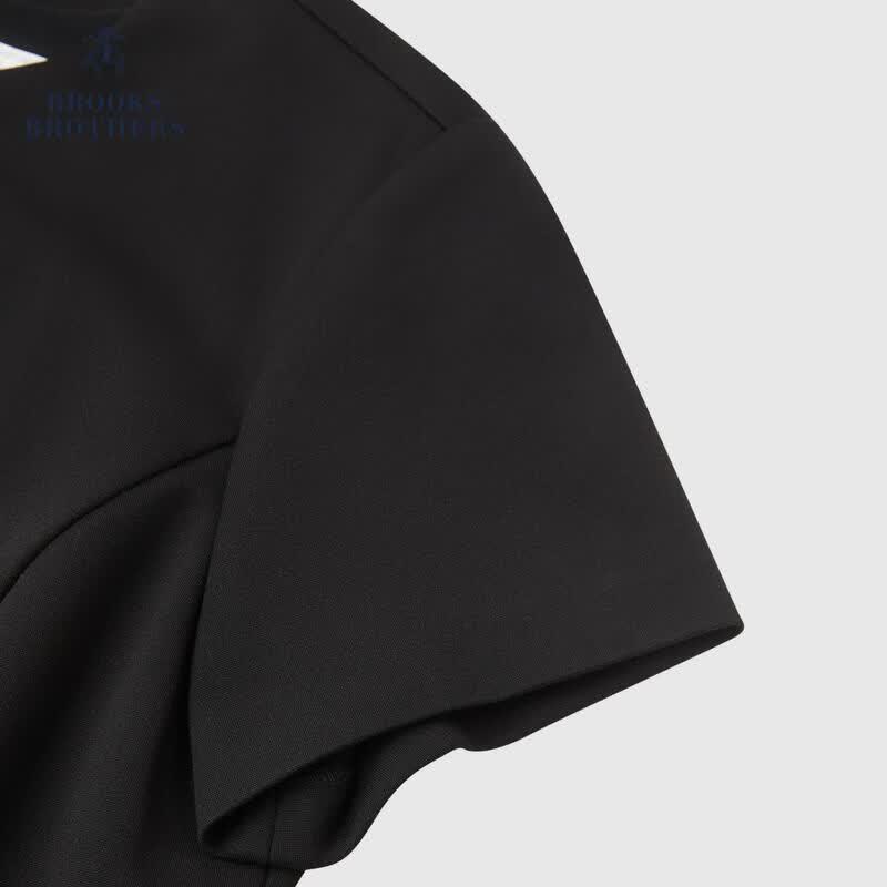Женское приталенное платье Brooks Brothers с коротким рукавом для поездок на работу