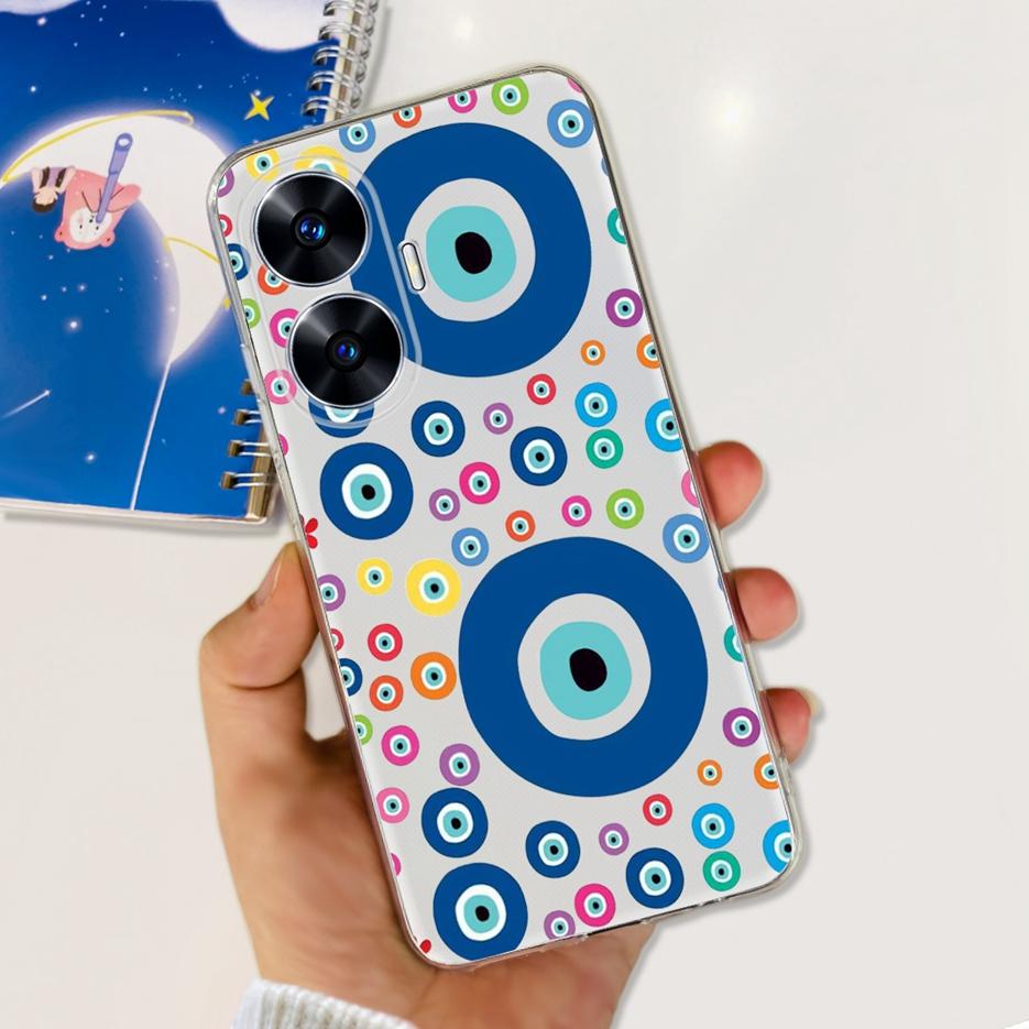 For Realme C55 4G Case RMX3710 Colorful Painted Cover Soft Slim Fundas Phone Case For Realme C55 C55 RealmeC55 Back Cover Bumper