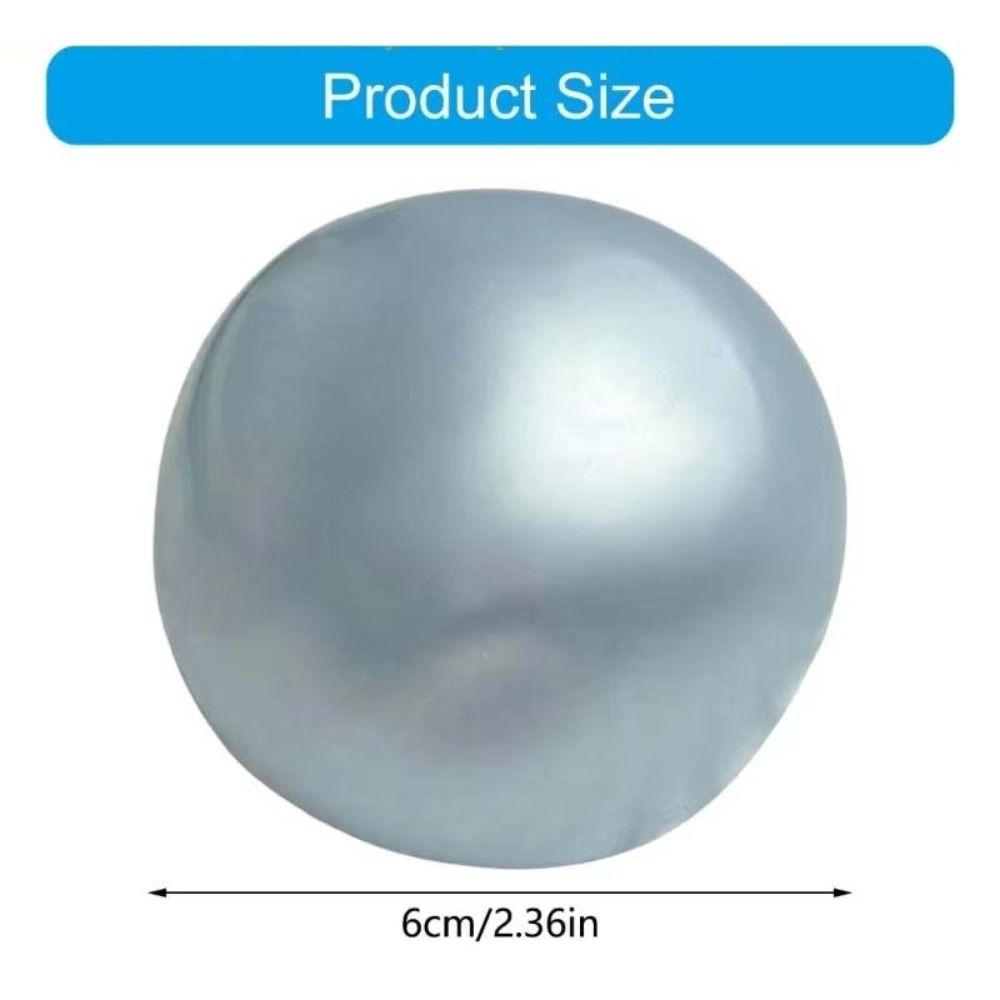 Transparent Coconut Oil Squishy Ball Blue Pearl Squeeze Ball Squishy Pearl Squishy Toy Office