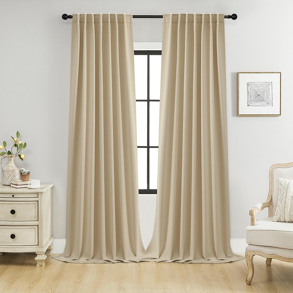 Blackout Curtain Rod Bag Dark Loop Rod Curtain