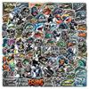 100-Piece Waterproof Outdoor Fishing Cartoon Stickers for Cups, Luggage, and Motorcycles