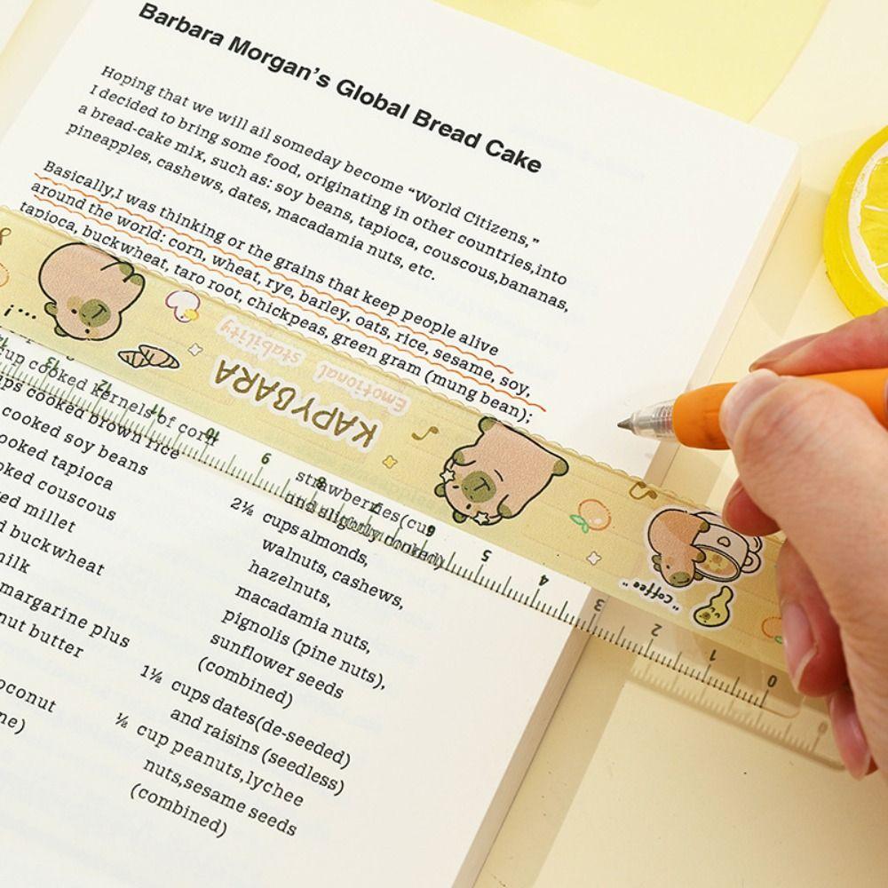 4pcs/set Acrylic Soft Ruler Set Office Supplies Straight Ruler Creative Set Square  Cute