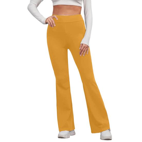 Женские брюки с эластичным поясом и высокой талией, женские однотонные спортивные расклешенные брюки, уличная одежда