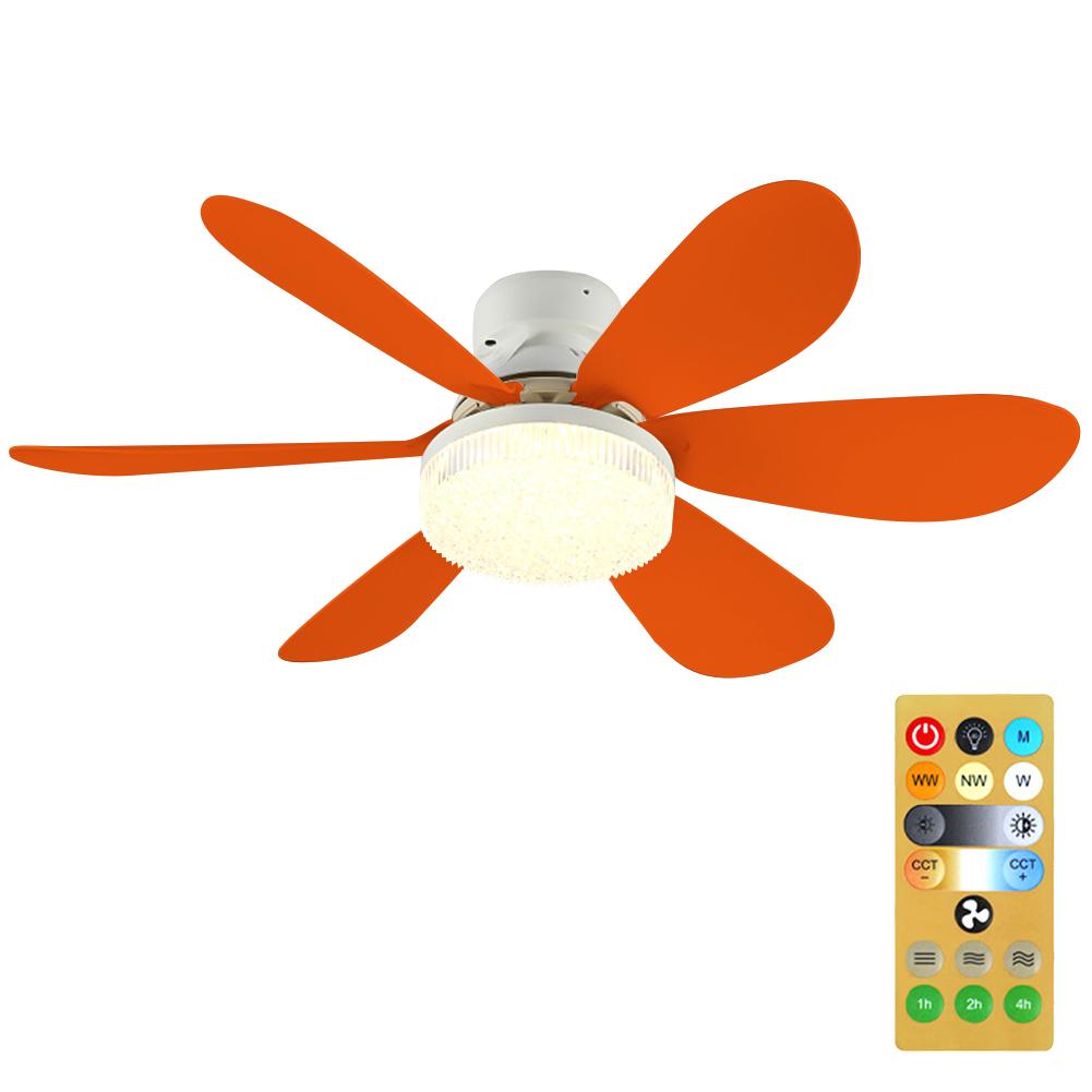 2 In 1 Socket Fan Light with Remote Control Ceiling Fans with LED Lights 3 Gear Adjustable Dimmable Fan Light for Garage Office
