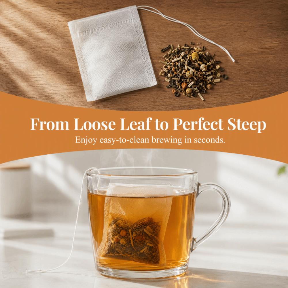 Drawstring Closure Empty Tea Bags 5.5*7cm Size Loose Leaf Tea Bags DIY Craft Use