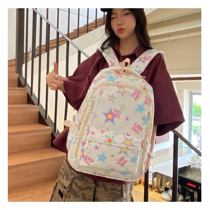 Рюкзак школьный женский для учениц средней школы, высокая ценность, рюкзак для девочки-звезды, дорожный портативный рюкзак