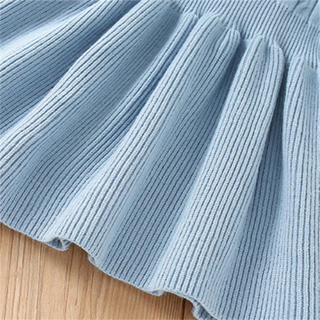 Платье для девочек, зимнее вязаное платье-свитер, осеннее платье принцессы с длинным рукавом, Vestidos, теплая одежда для маленьких девочек, детская одежда