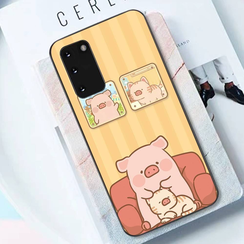 Cute Pig Cartoon L-lulu Phone Case For Samsung S 9 10 20 21 22 23 30 23 24 Plus Lite Ultra FE S10lite Funda