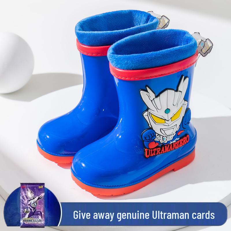 Нескользящие ПВХ резиновые сапоги Ultraman Tiga Zero для мальчиков 2-8 лет