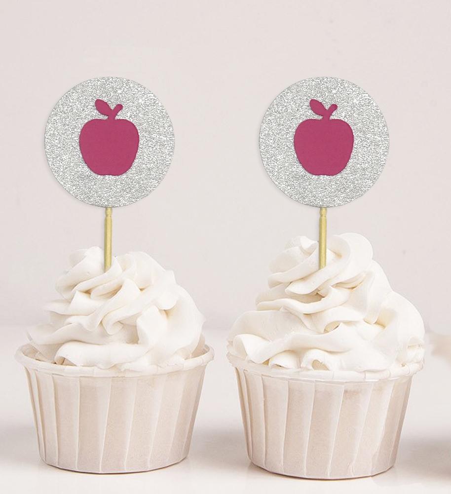 Darling Souvenir| Glitter Cupcake Toppers| Baby Shower Birthday Party Dessert Decorations - Pack Of