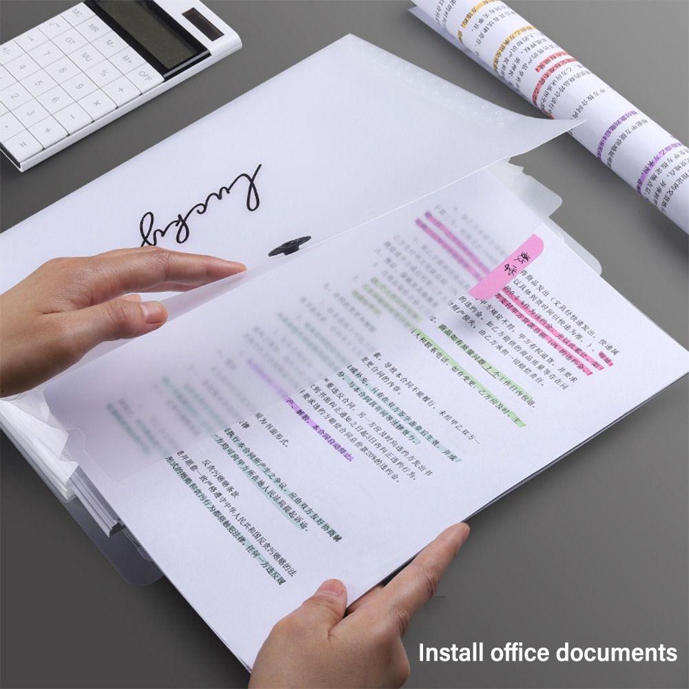 5/8/12 Pockets Test Paper Storage Folder Large Capacity Document Bag Fashion File Organizer