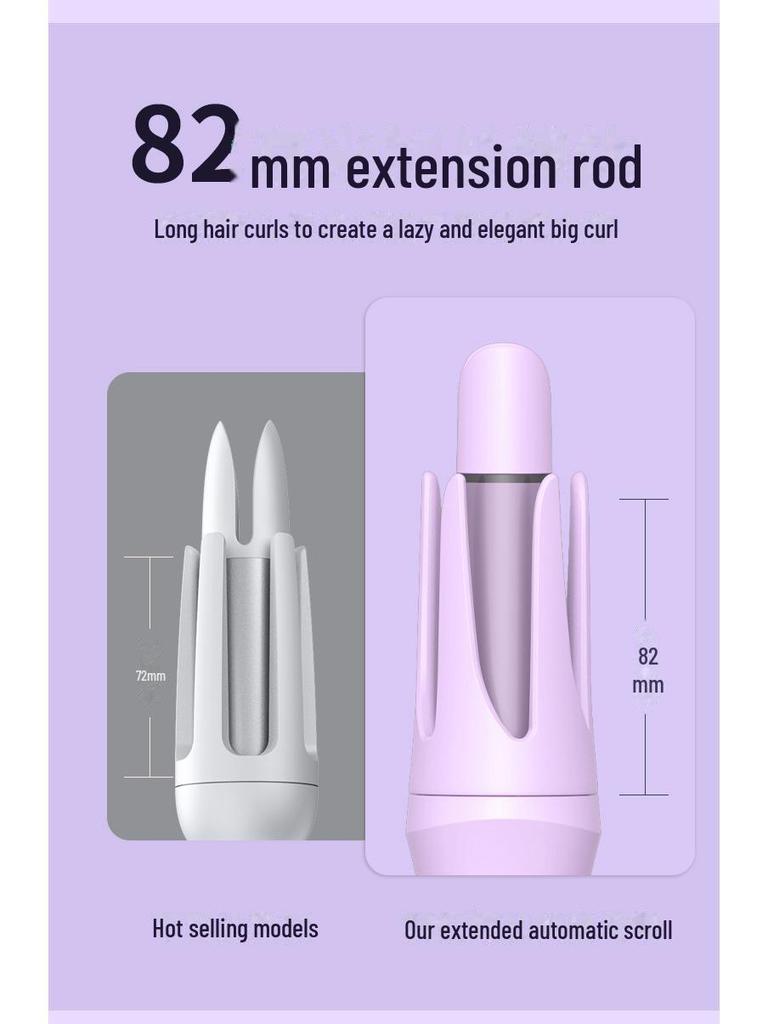 Automatic 32mm Dual-Slot Curling Iron: Long-Lasting Waves, Gentle On Hair, Dorm-Friendly Low Power