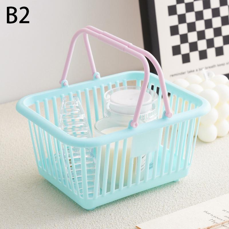 Новый пластиковый органайзер для корзин, портативный ящик для хранения покупок, настольный органайзер для игрушек, фруктов, канцелярских принадлежностей, домашние корзины для хранения